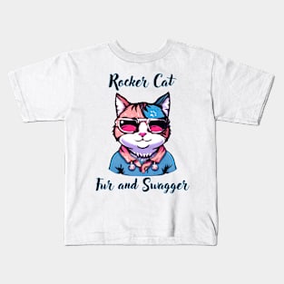 Rocker Cat Kids T-Shirt